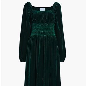 Hill House Home Jasmine Emerald Velvet Dress size XS